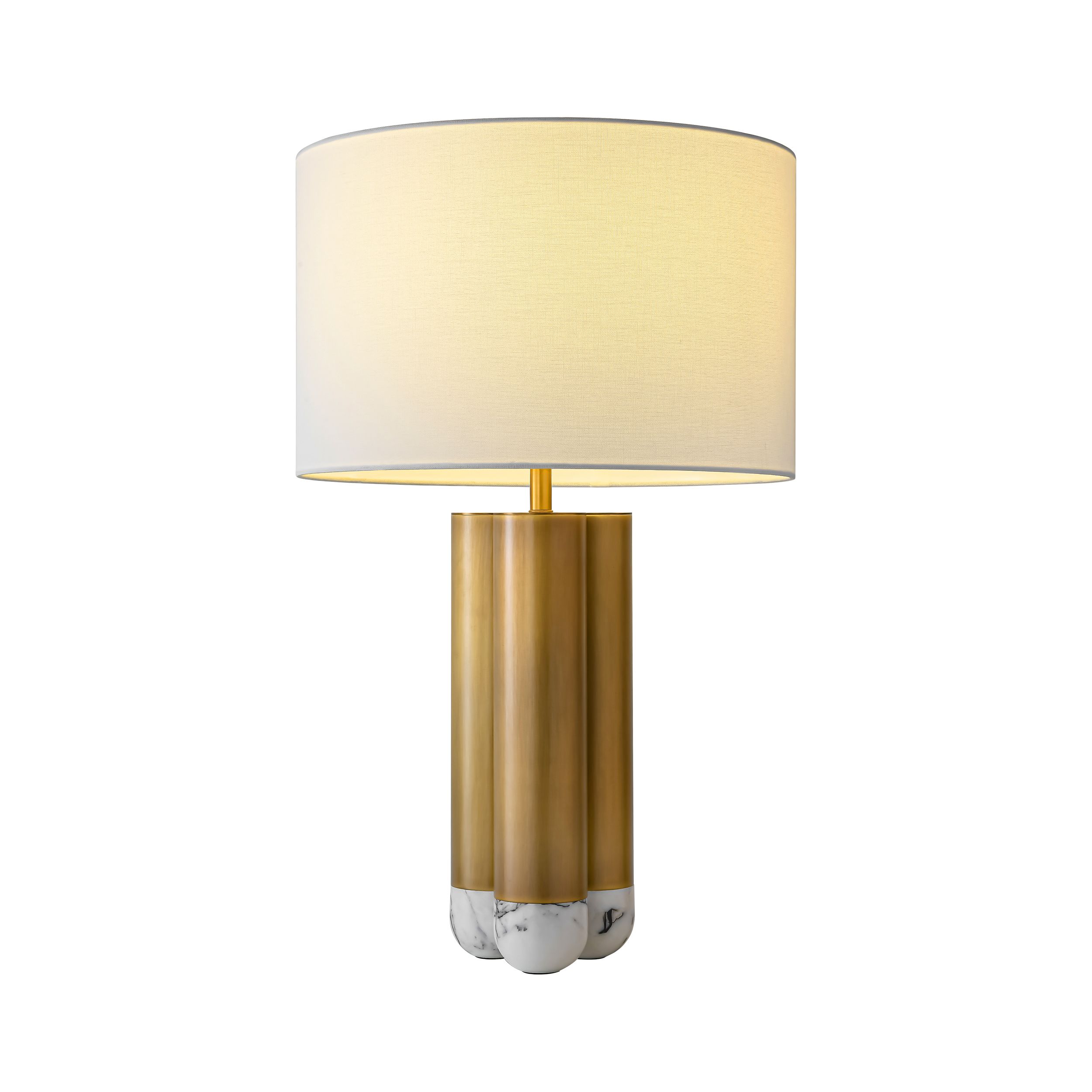 Introducing the Luxurious Textured Triangular Antique Brass Table Lamp: A Modern Statement for Your Living Space